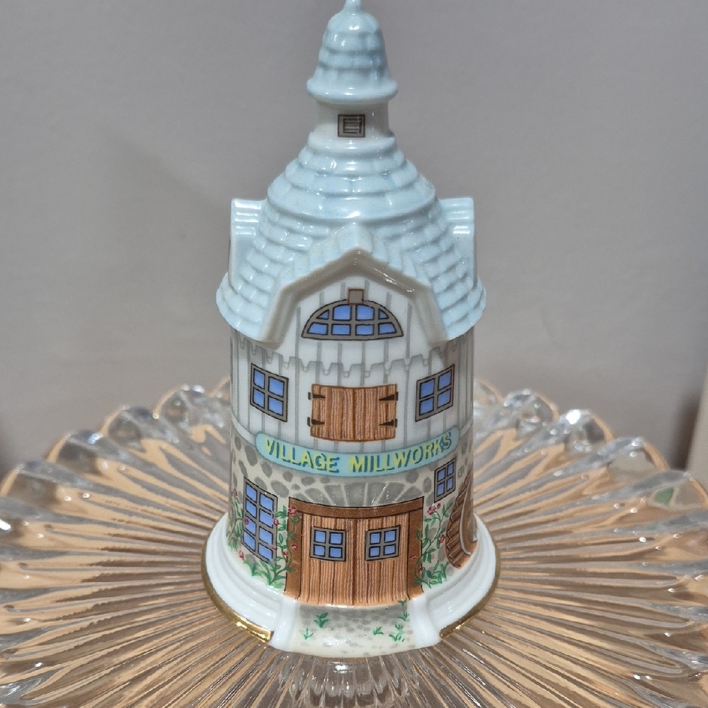 Charming Lenox Village Millworks Bell Ceramic Figurine